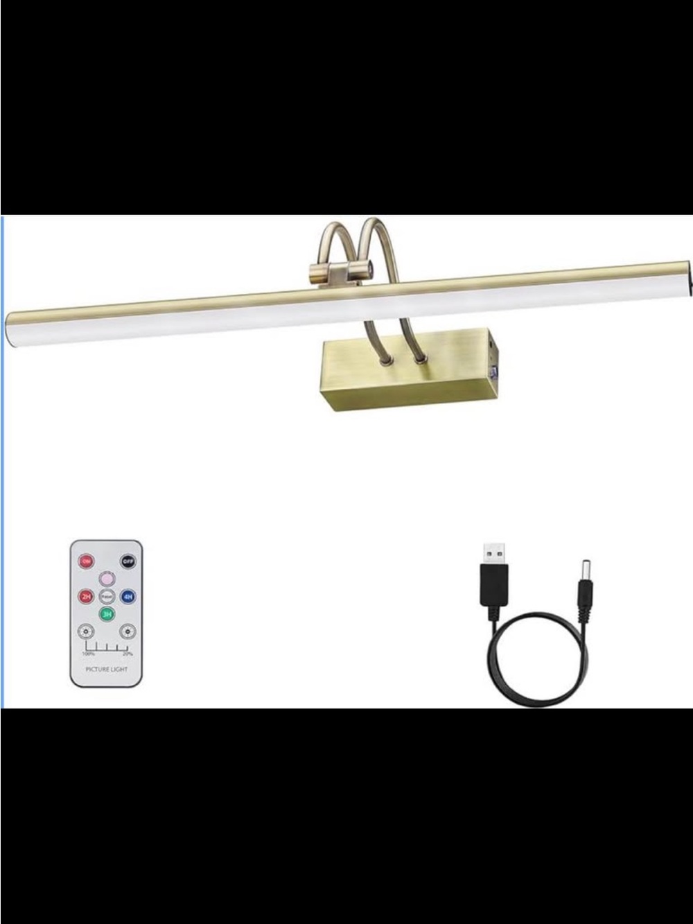 Picture Light, 5000mAh Wireless Wall Lights, 20inch Art Light, 2 Lights